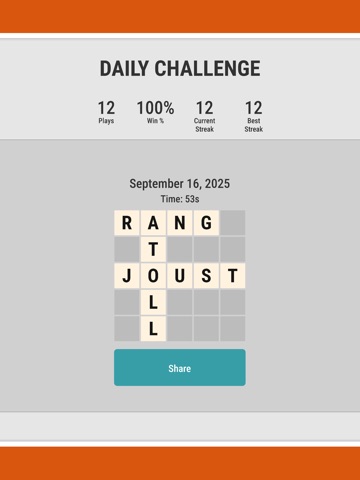 Lexicross Word Puzzle iPad screenshot