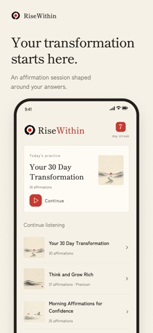 RiseWithin Affirmations Screenshot 2 of 7