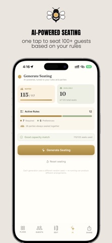 Seatbee - Wedding Seating Plan iPhone screenshot