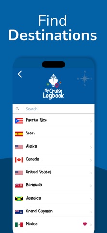 Cruise & Travel Logbook iPhone screenshot