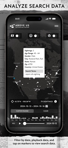 Above Us: UAP Sighting Tracker Screenshot 3 of 5