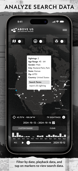 Above Us: UAP Sighting Tracker Screenshot 3 of 5