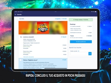 TicketOne: Biglietti eventi iPad screenshot 2