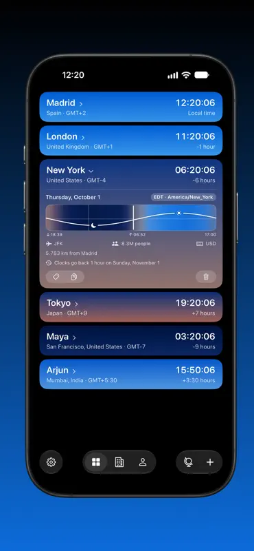 Clock In - Timezone Manager screenshot 1 of 4