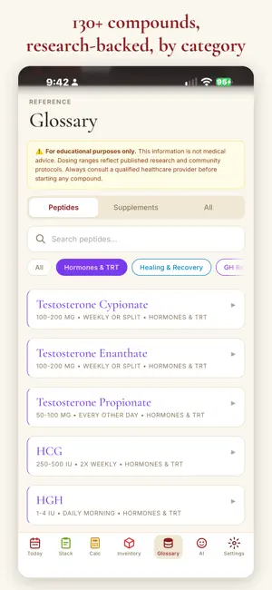 StackMindr: Peptide Tracker screenshot 4