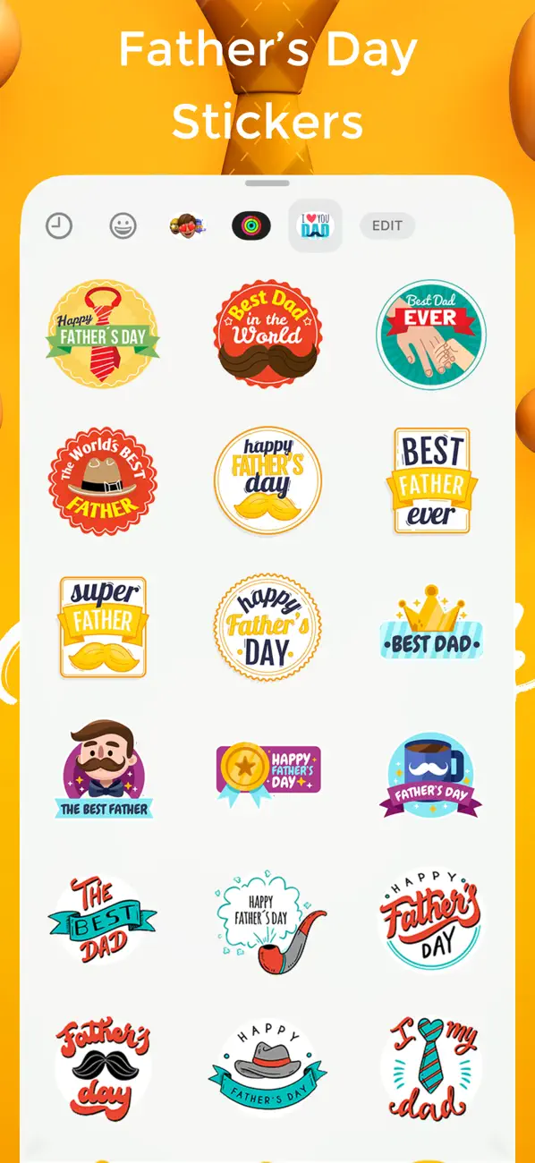 Screenshot #2 pour Happy Father's Day Stickers!!