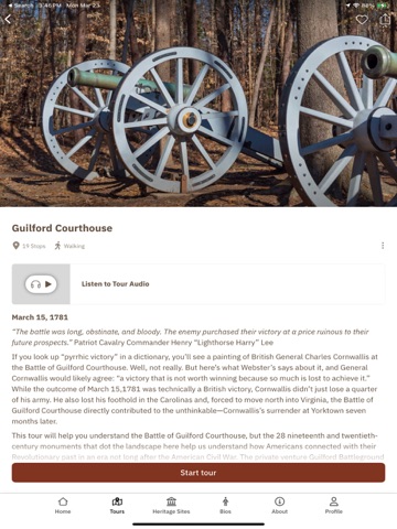 The Liberty Trail N.C. iPad screenshot