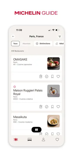 Capture d'écran de Le Guide MICHELIN sur iPhone 2