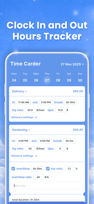Timesheet & Time Card Tracker Screenshot 2 of 6