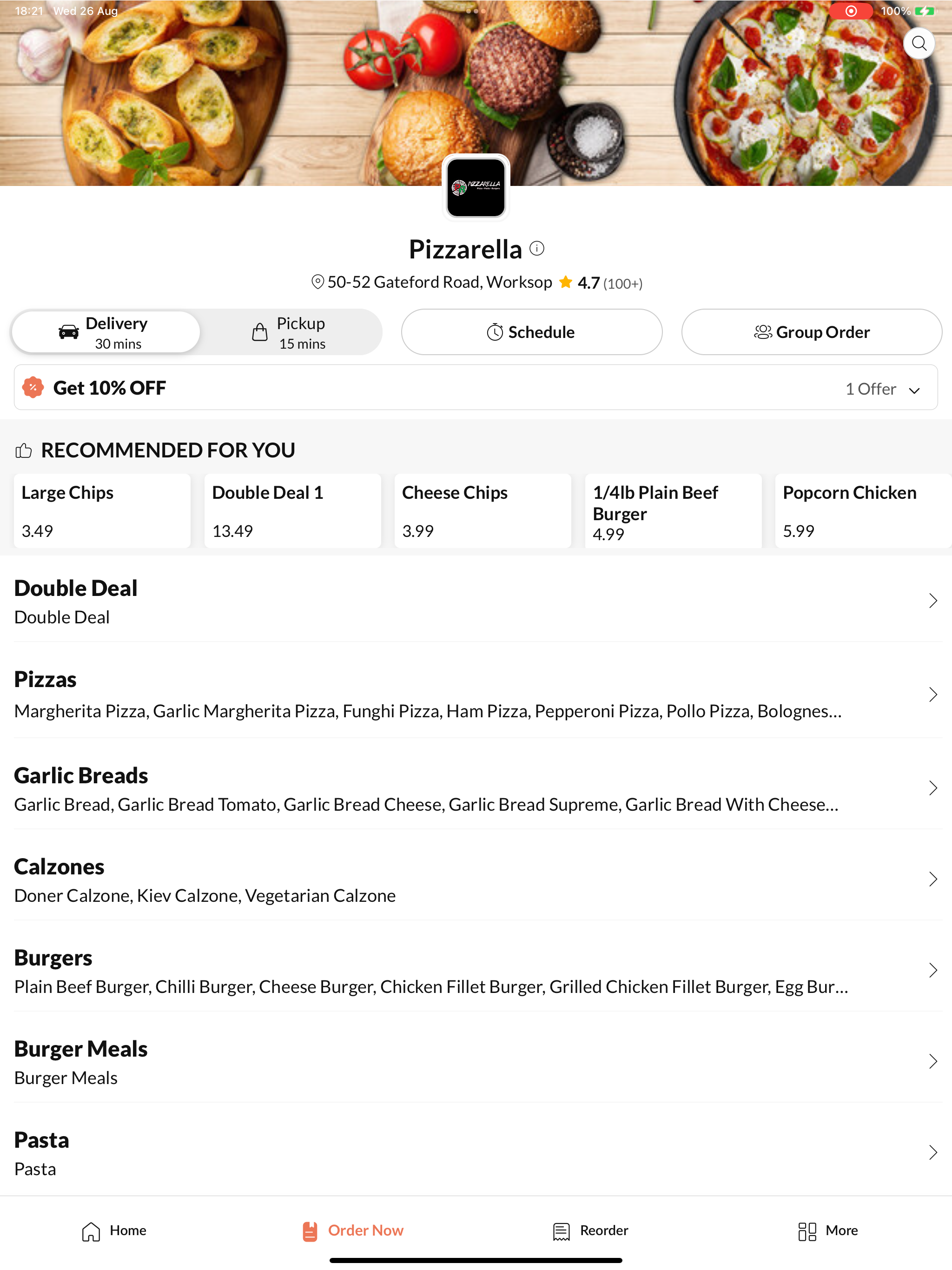 Pizzarella Worksop screenshot 6