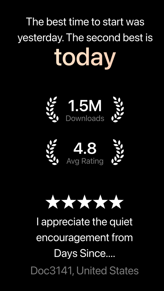 #10. Days Since: Quit Habit Tracker (iOS) 게시자: A Couple of Friends OOD