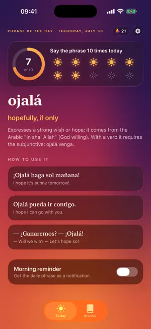 Por Cierto — Frase del Día screenshot 1