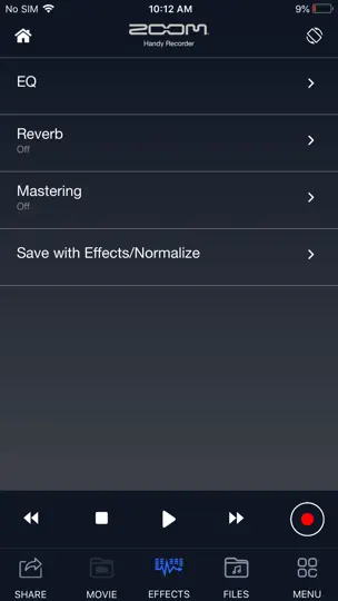 Captura de pantalla de HandyRecorder en iPhone 7