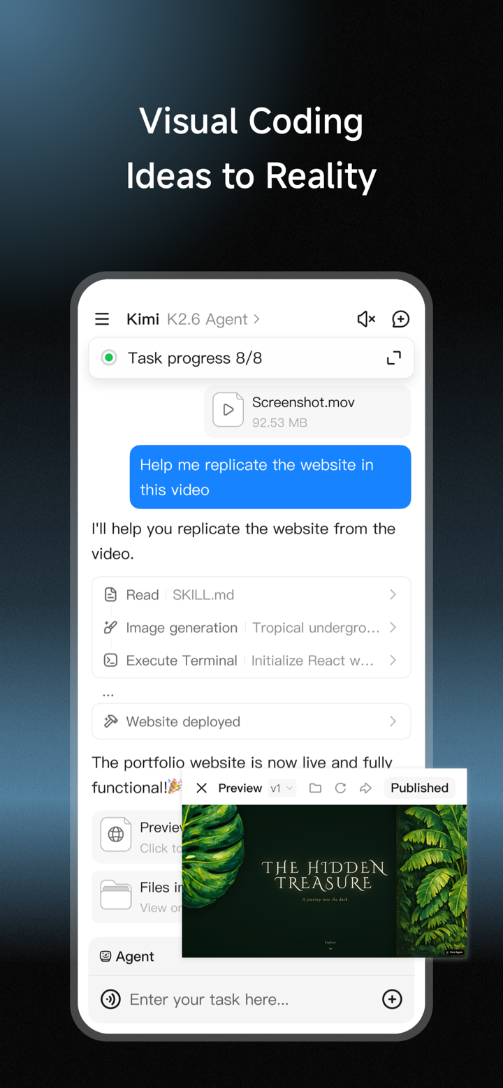 Kimi - Kimi K2.6 is Live screenshot 8