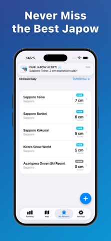 JapowRadar: Japan Powder Alert screenshot