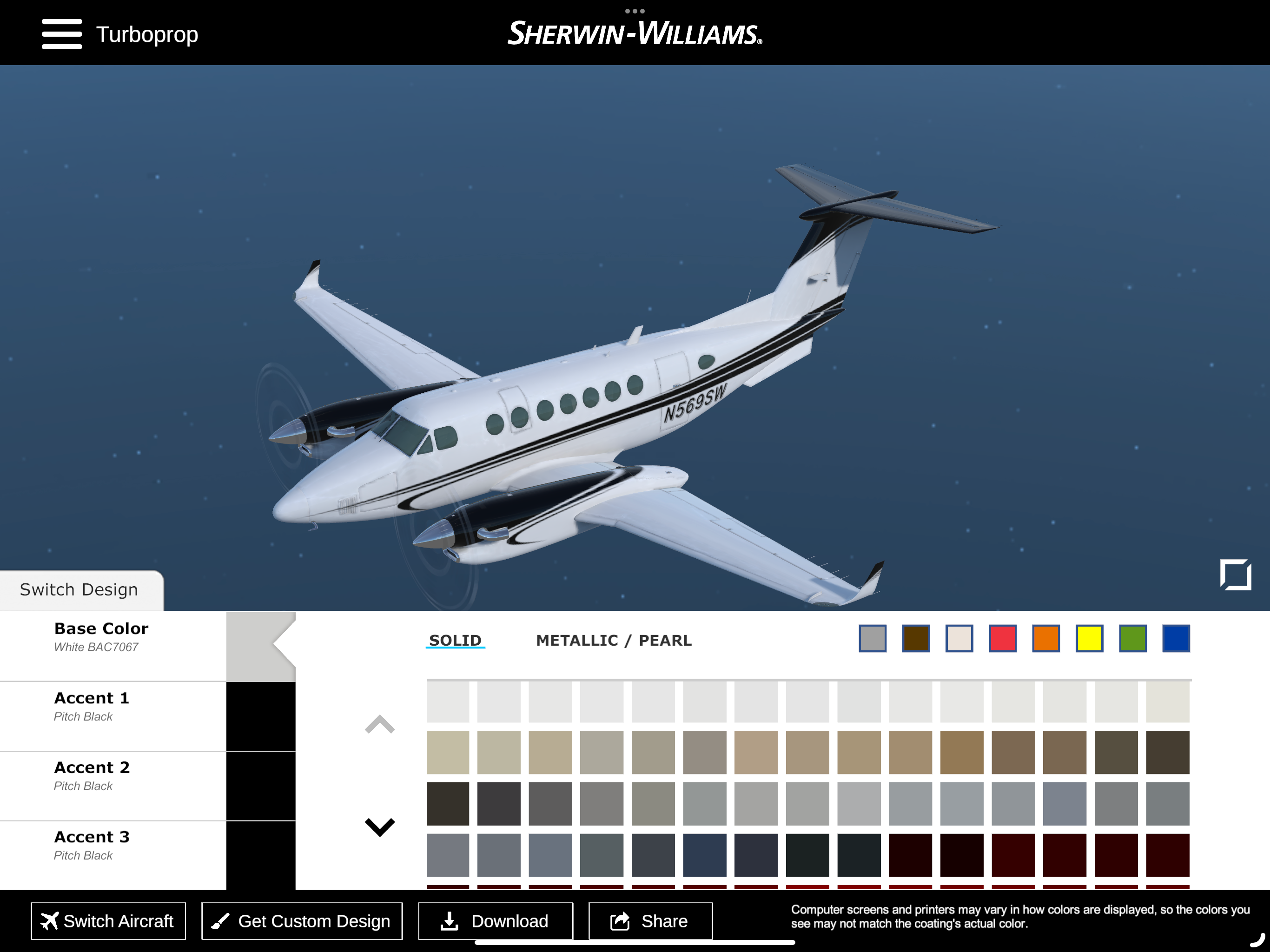 SW Aircraft Color Visualizer screenshot 3