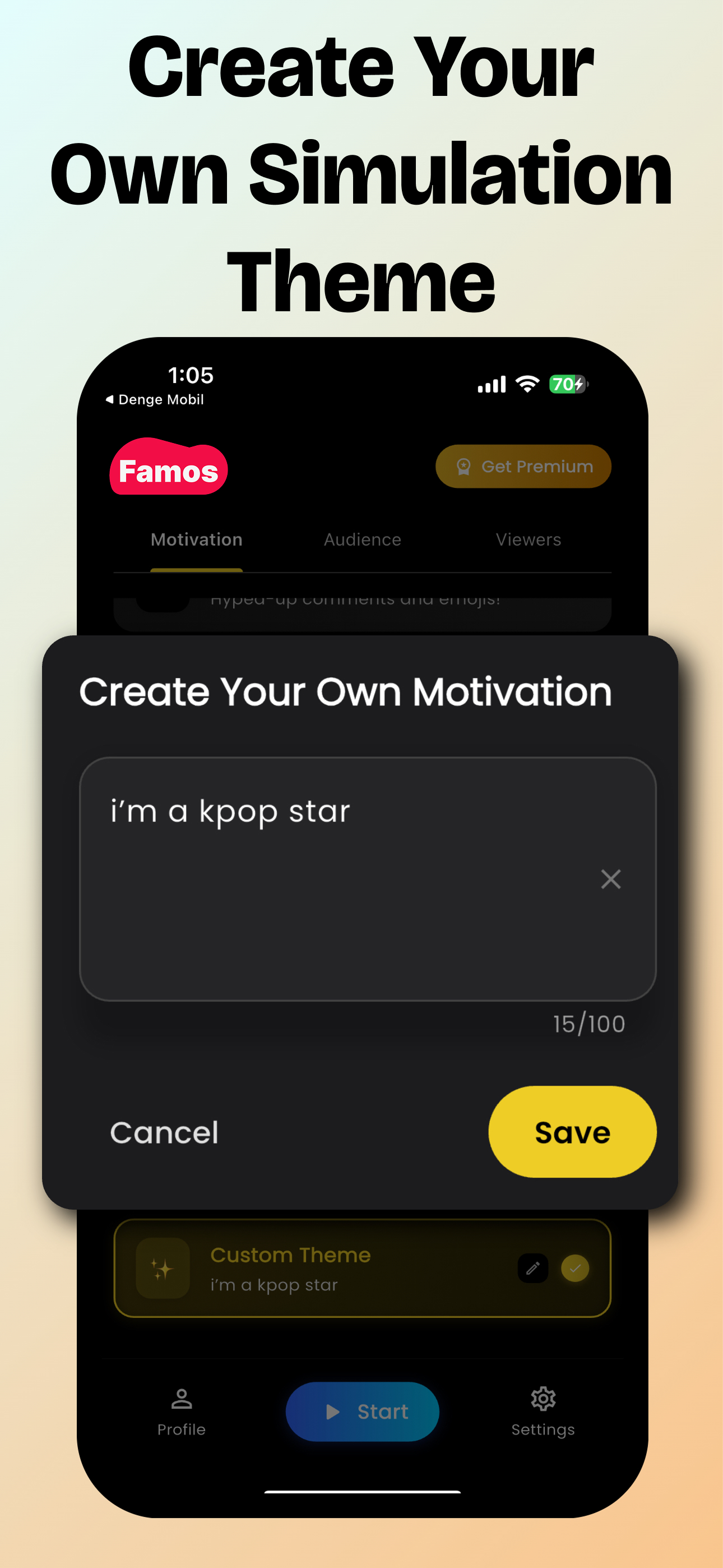 Fake Live Stream - Famos