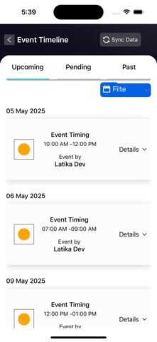 Projecio Calendar screenshot