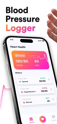 Blood Pressure Logger, Reader iPhone screenshot