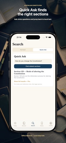 Australian Constitution iPhone screenshot