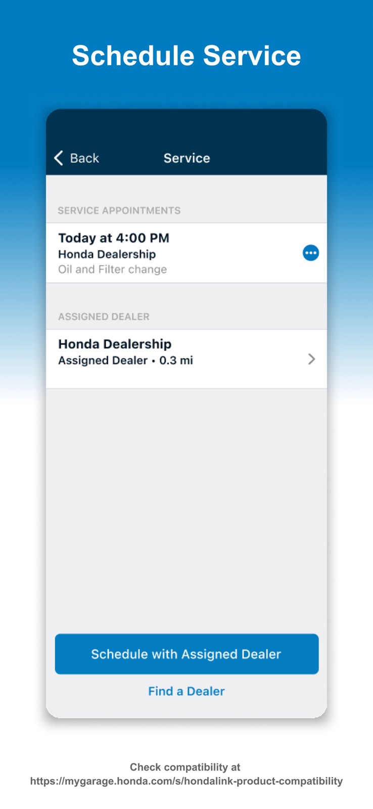 HondaLink iphone screenshot 4