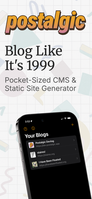 Postalgic - Pocket Blogger Screenshot 1 of 6