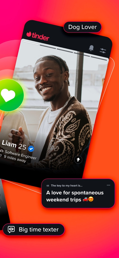 Tinder Dating App: Date & Chat - Shared Interests