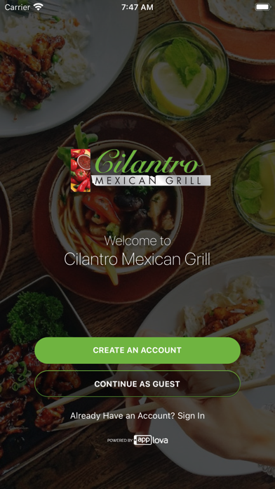 Cilantro Mexican Grill Screenshot