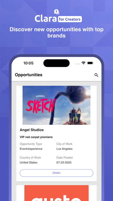 Clara for Creators iPhone screenshot 2 - Lifestyle app