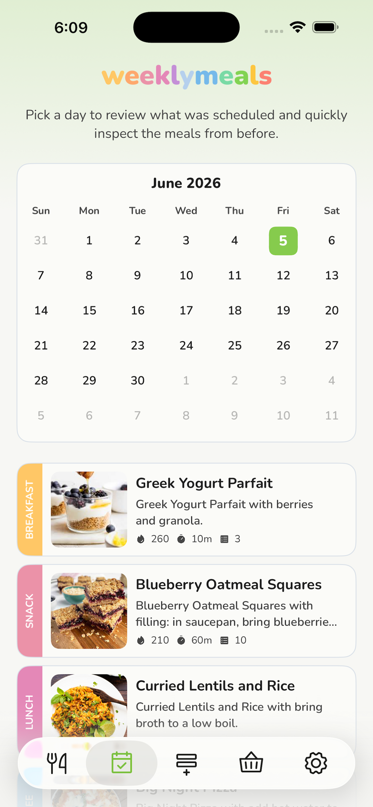 Meal Planner - WeeklyMeals