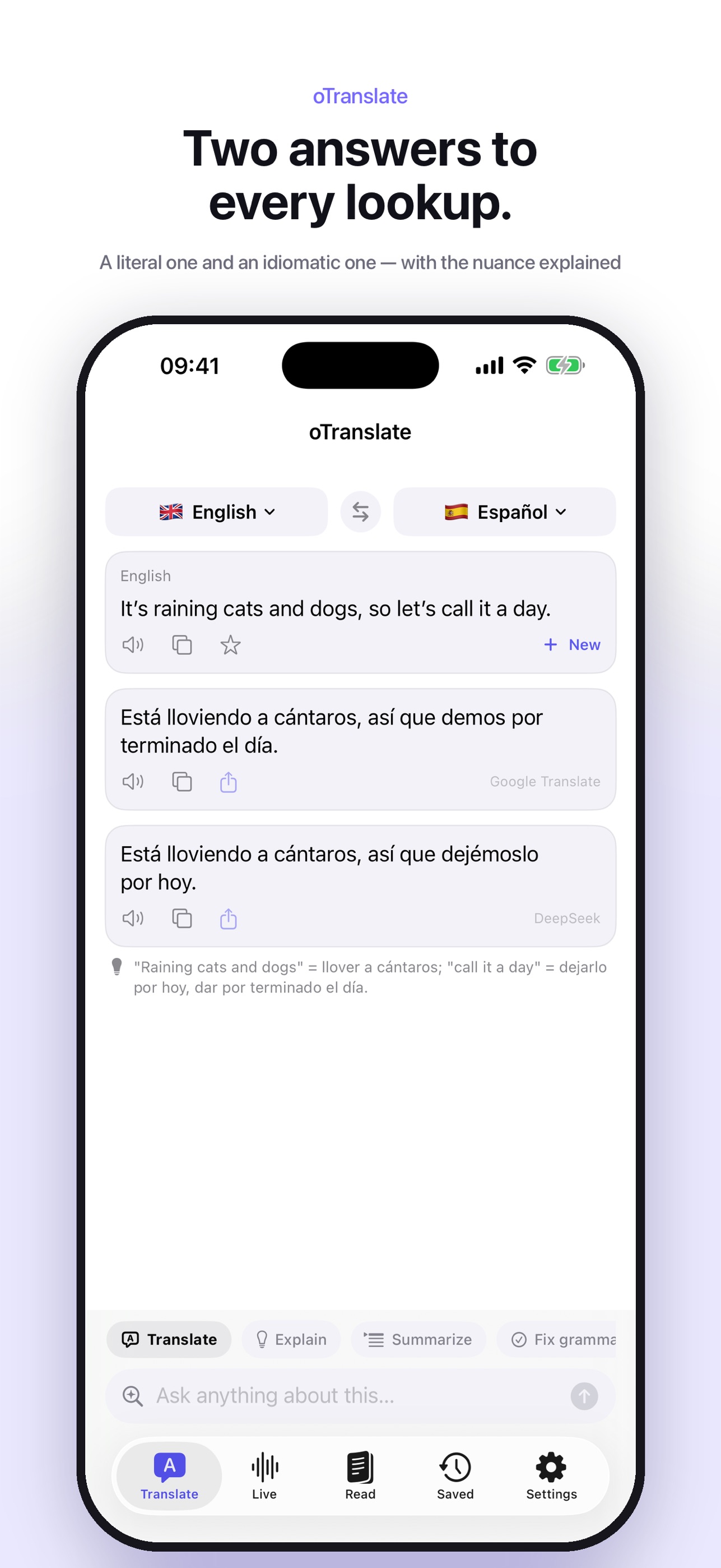 Screenshot 5 of oTranslate: Read & Translate