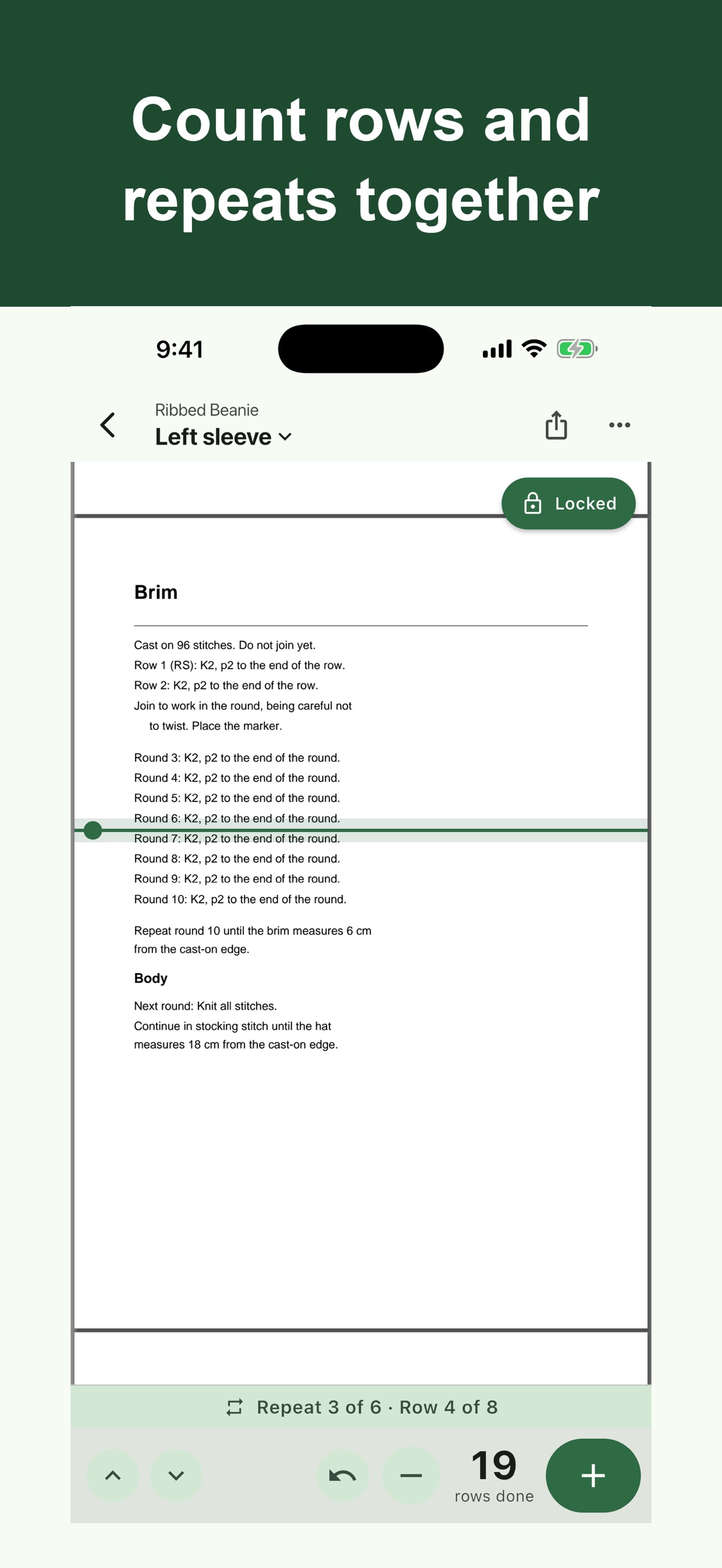 Screenshot 3 of Rowkeep: Knit Row Counter