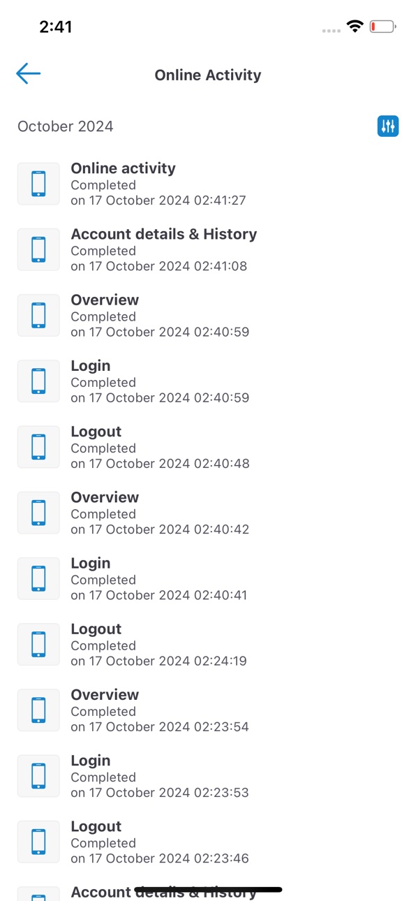 iPhone screenshot