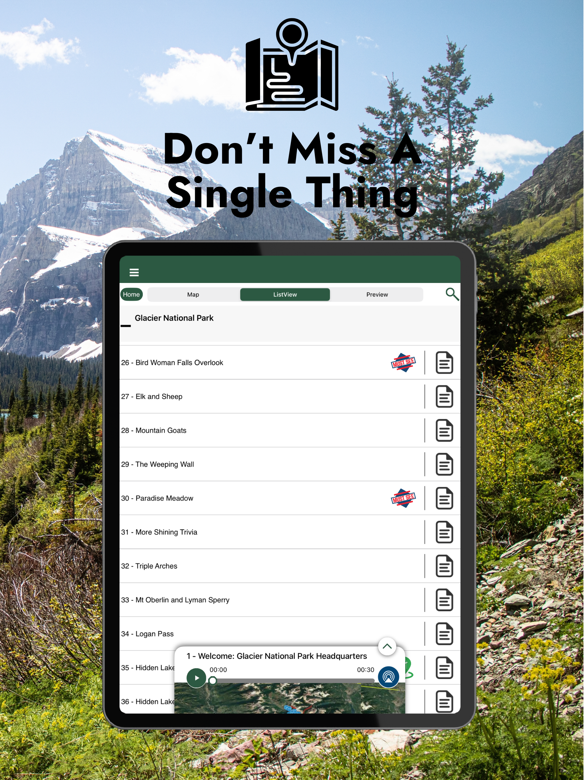 Glacier National Park GPS Tour