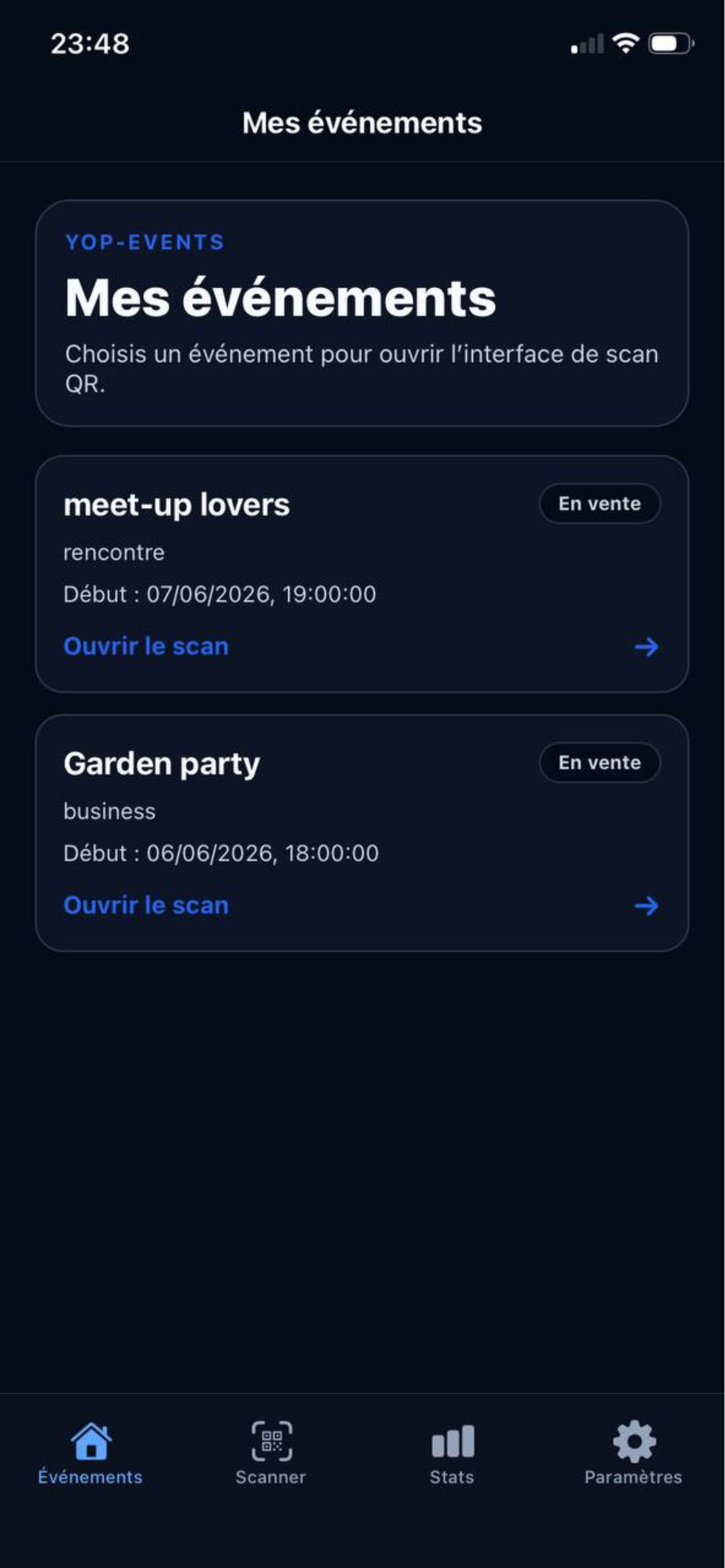 YOP-EVENTS SCAN screenshot 7