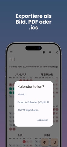 Urlaubsplaner & Kalender screenshot