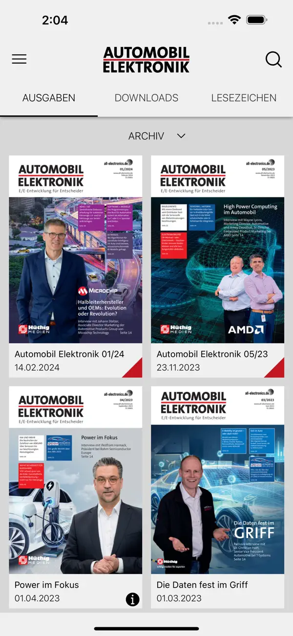 Screenshot #1 pour AUTOMOBIL-ELEKTRONIK Magazin