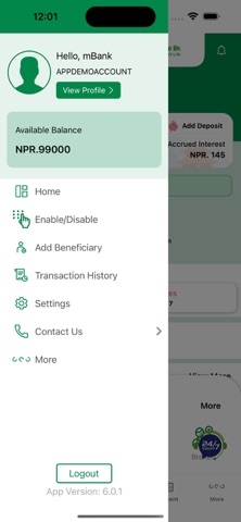 People's mBank screenshot