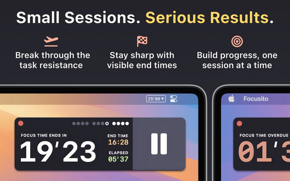 #3. Focusito: Pomodoro Focus Timer (macOS) 由: VLADYSLAV GOROKHOVSKYI