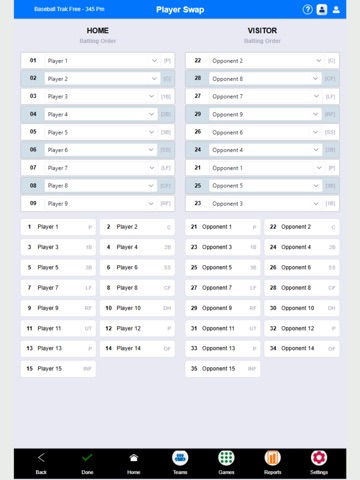 Baseball Trak TAC iPad screenshot