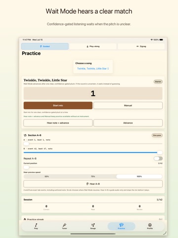 Kalimba Studio: Tuner & Tabs iPad screenshot