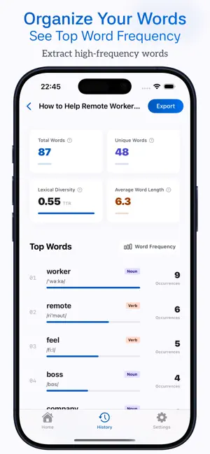 Lexify: Word Frequency screenshot 2