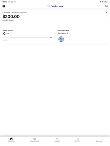 Centier Bank iPad screenshot 3