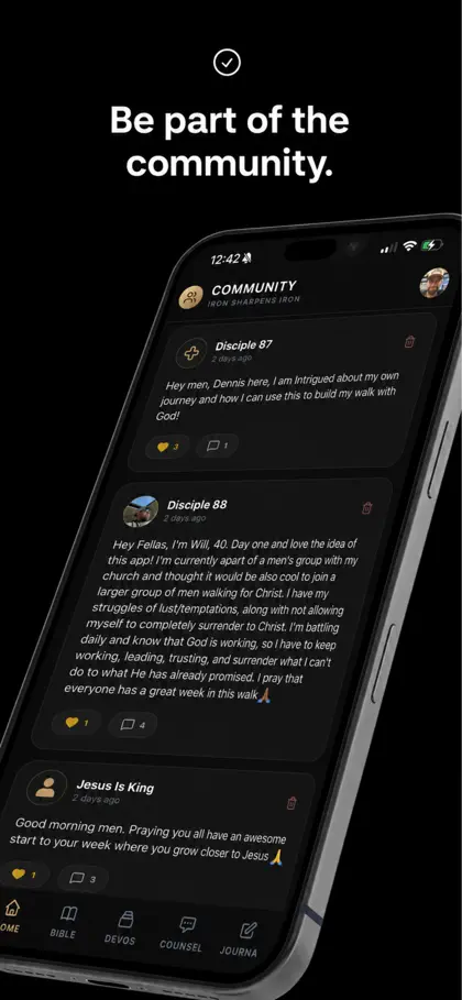 Screenshot 3 di 6 di Act Like Men Bible App for Men