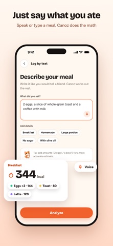 Canoz: AI Calorie Tracker Screenshot 2 of 8