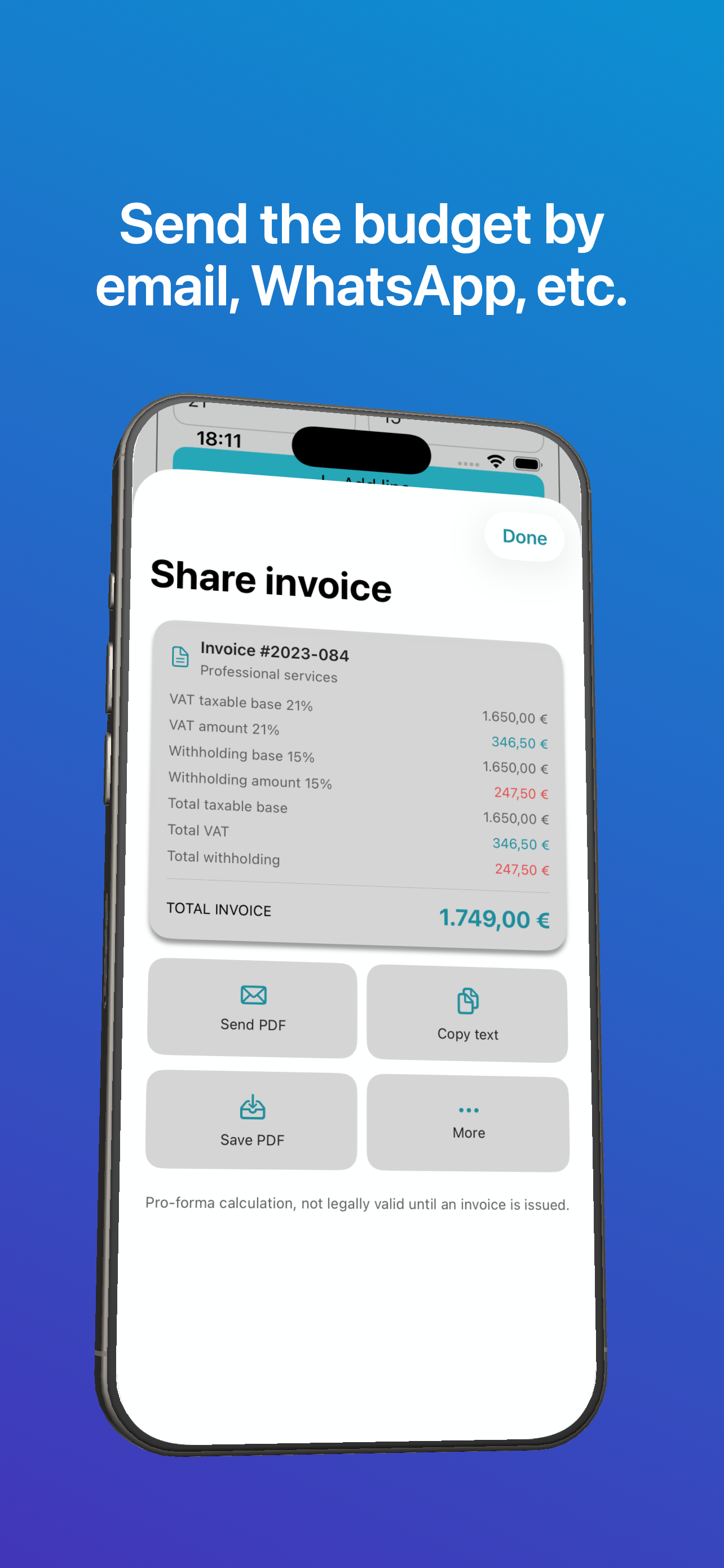 Freelance Budget screenshot 3