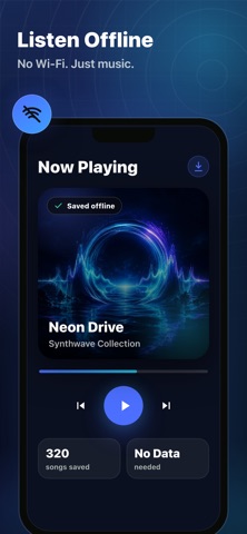 Meloze: Offline Music Player iPhone screenshot