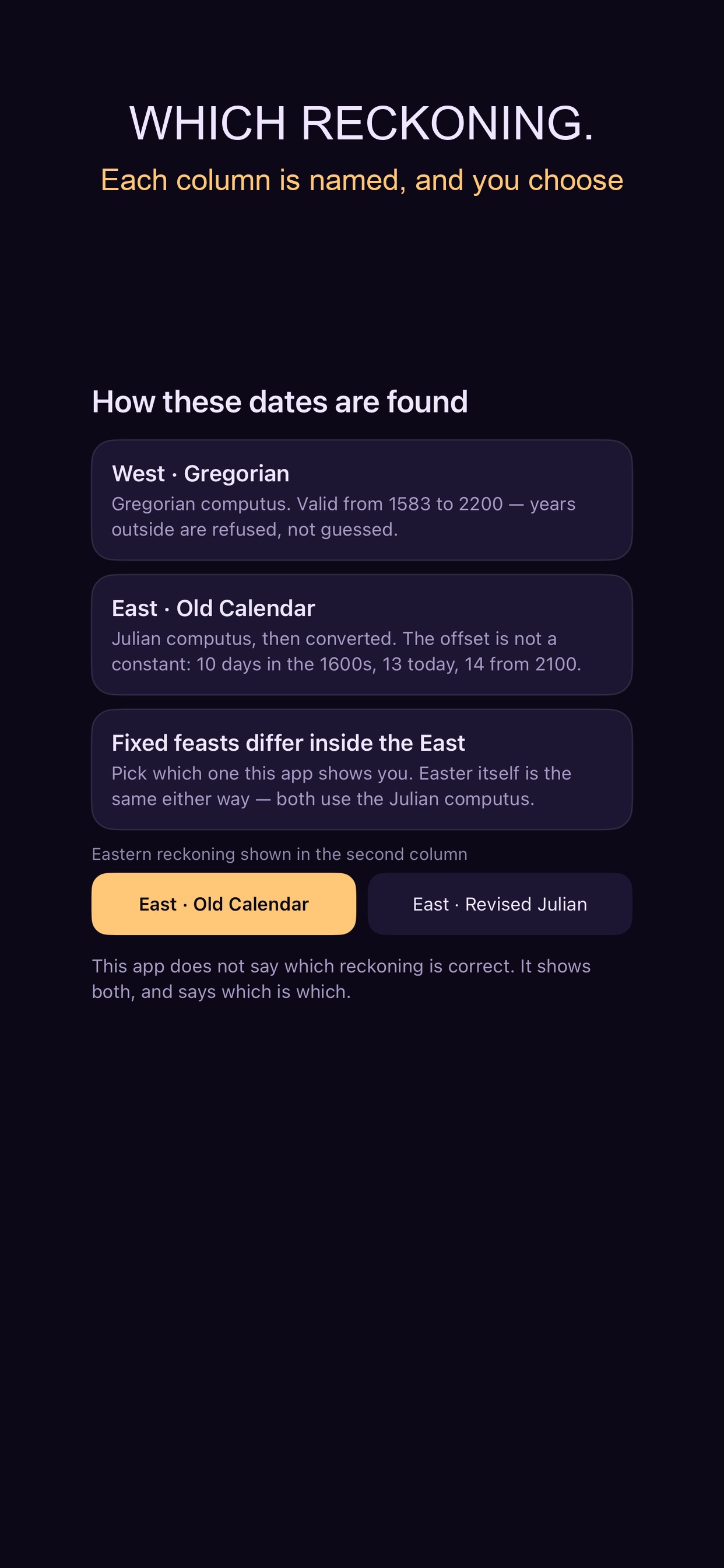 Screenshot 3 of Church Calendar: East & West