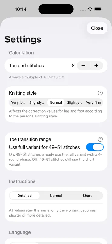 Sock Pattern Architect screenshot 8 of 10