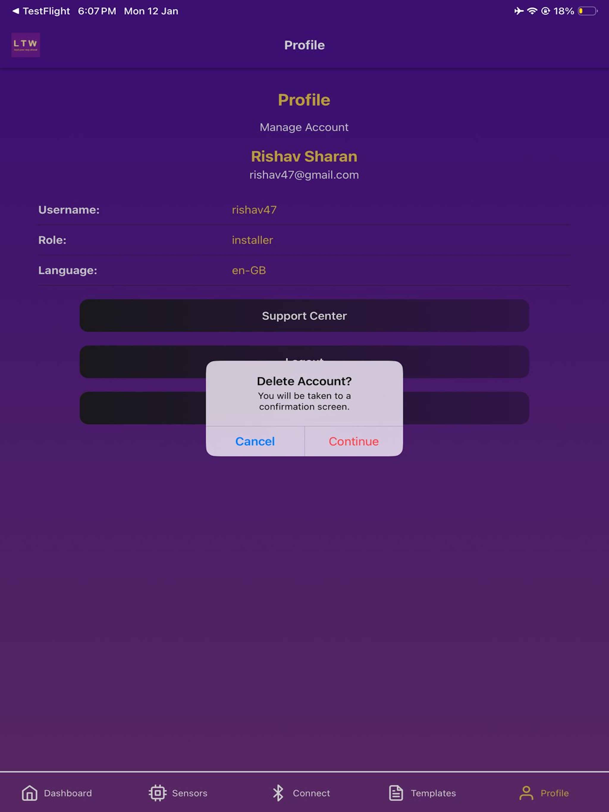 LTW Sensor App screenshot 12